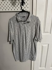 Adidas Golf Polo Shirt Heather Light Grey Size XL