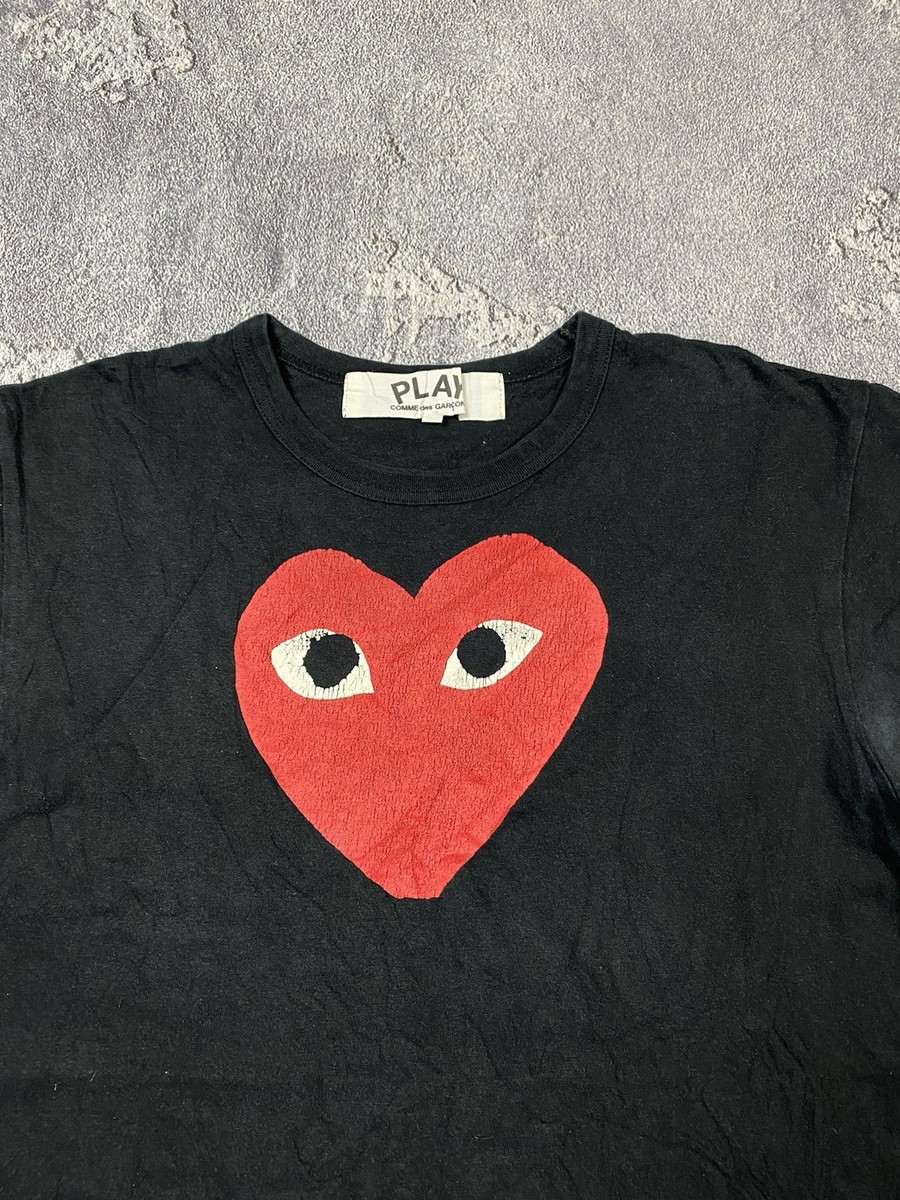 Comme Des Garçons Play Big Red Heart Logo T-shirt Size M Japanese