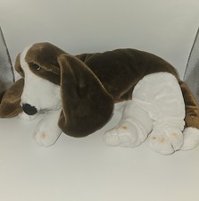 Hush Puppies Basset Hound 12" Plush Dog Stuffed Animal Laying by Applause VTG