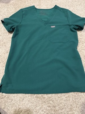 FIGS Catalina Top and Yola Pants Women s Scrubs Hunter Green XS Top & S Pants
