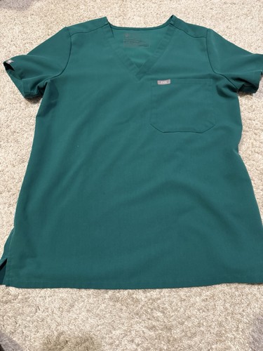 FIGS Catalina Top and Yola Pants Women’s Scrubs Hunter Green XS Top & S Pants