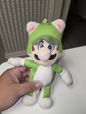 Nintendo Super Mario Bros  Green Cat Suit Luigi Plush Stuffed Toy 8” 2020
