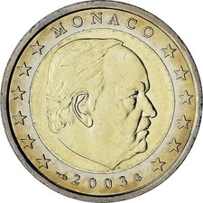 [#1025991] Monaco, Rainier III, 2 Euro, 2003, Paris, MS(63), Bi-Metallic, Gadour