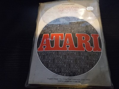 Atari Computer Vocabulary Builder 1/8K IQ Builder Series 1980 Atari Basic