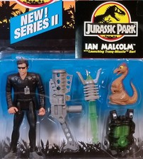 Jurassic Park Ian Malcolm Figure Series 2 Kenner Gallimimus JP Card #41 Sealed