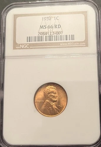 1932 Lincoln Cent MS66 Red