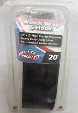 NEW BOATER SPORTS 59818 WHINCH STRAP WITH HOOK 20'X2"