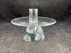 STEUBEN GLASS STAR CANDLESTICK HOLDER   DESIGN LLOYD ATKINS