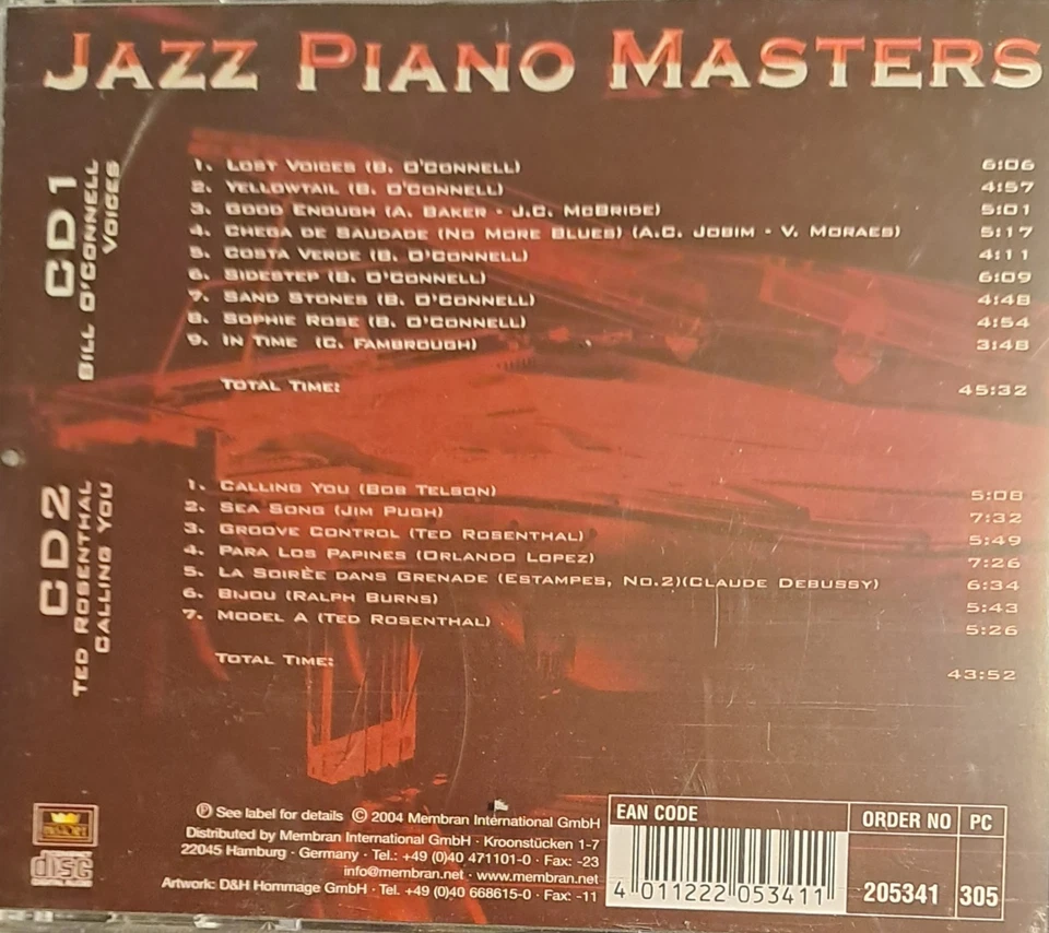 Jazz Piano Masters: Bill O'Connell/ Ted Rosenthal (2 CDs) - Bild 2 von 2
