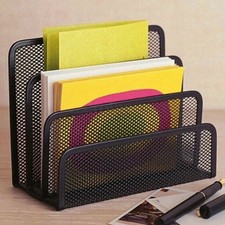 Mesh Letter Paper File Storage Rack Holder Tray Organiser Desktop office Black