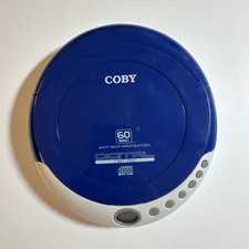Coby CX-CD329 Portable CD Player 60 Sec Anti-Skip Blue And White Tested/Works