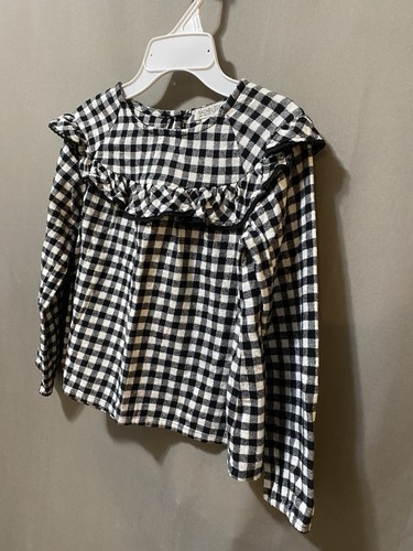 Rachel Zoe Girls Long Sleeve Flannel Shirt + Velvet Flare Pants SZ M (7/8) Black - Picture 5 of 21