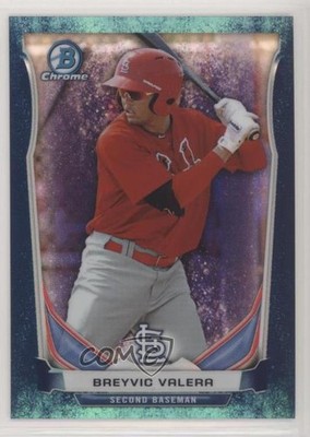 2014 Bowman Chrome Prospects Bubbles Refractor 66/99 Breyvic Valera #BCP69 8ju