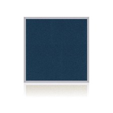 Pemberly Row Vinyl 4' x 4' Bulletin Board with Aluminum Frame in Navy
