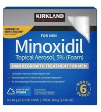 Kirkland Hair Regrowth Treatment 5% Minoxidil Foam for Men - 6 Month Supply