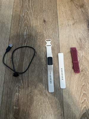 Fitbit Charge 5 Porcelain Band Heart Rate Monitor Activity Tracker