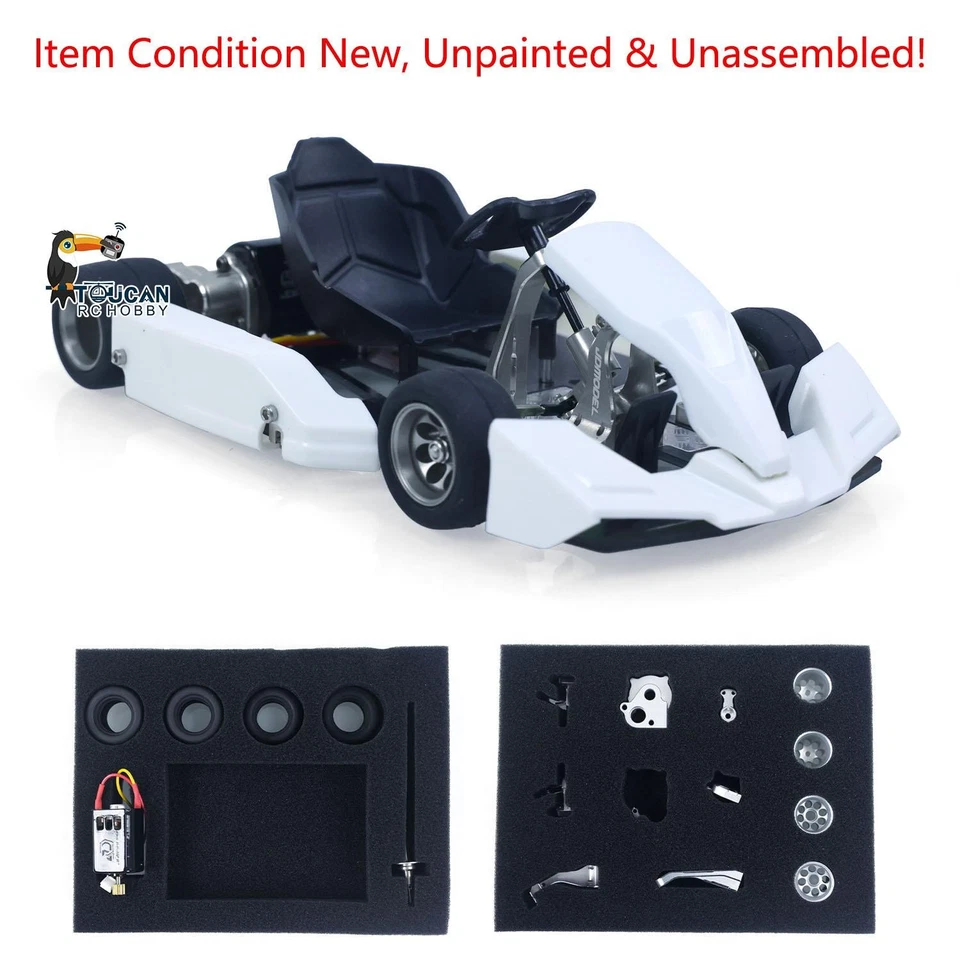 Plastic JDM 298A 1:10 4x4 RC Go-Kart DIY Vehicle KIT Electric Racing Car Motor - Image 4 of 4