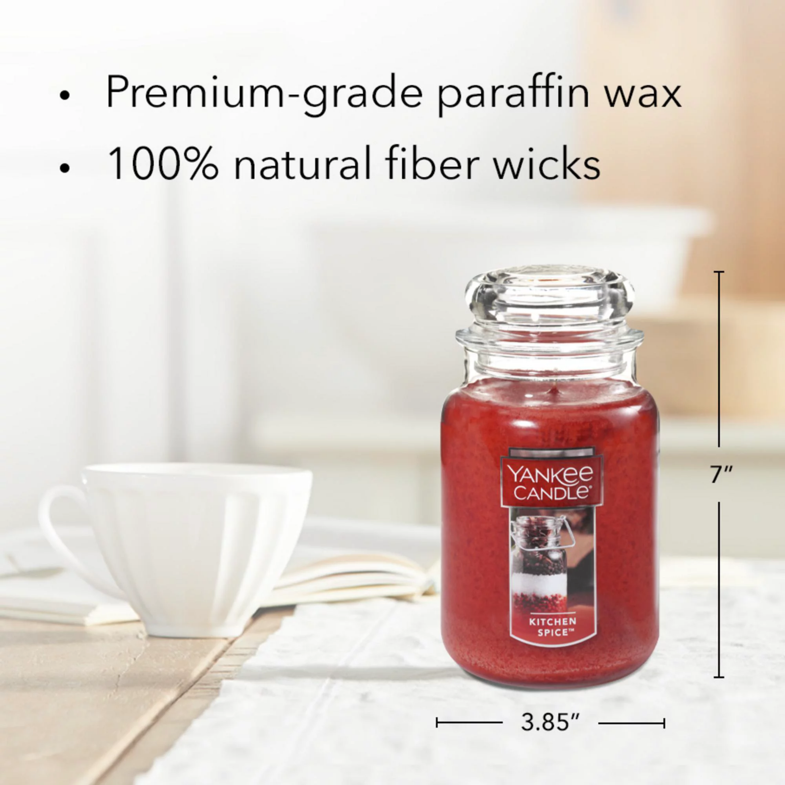 Yankee Candle Kitchen Spice 22 oz Original Large Jar Scented Candle