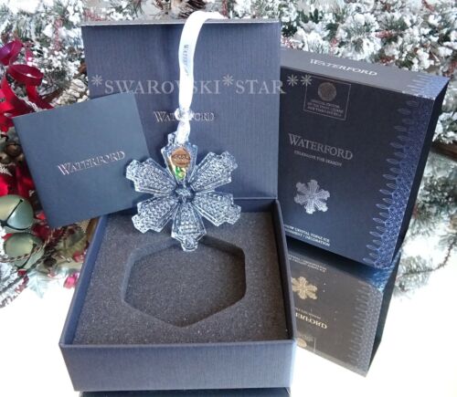2020 NIB WATERFORD TOPAZ ICE SNOWCRYSTAL CHRISTMAS ORNAMENT 1056302 - Picture 1 of 2