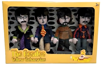 The Beatles Yellow Submarine 4-Band Member Plush Box Set New