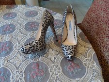 PRADA Brown-Beige Patent Leather Platform Heeled Pumps Size 39.5B