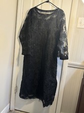 Pakistani/ Indian Black Fully Embroidered Organza Long Shirt