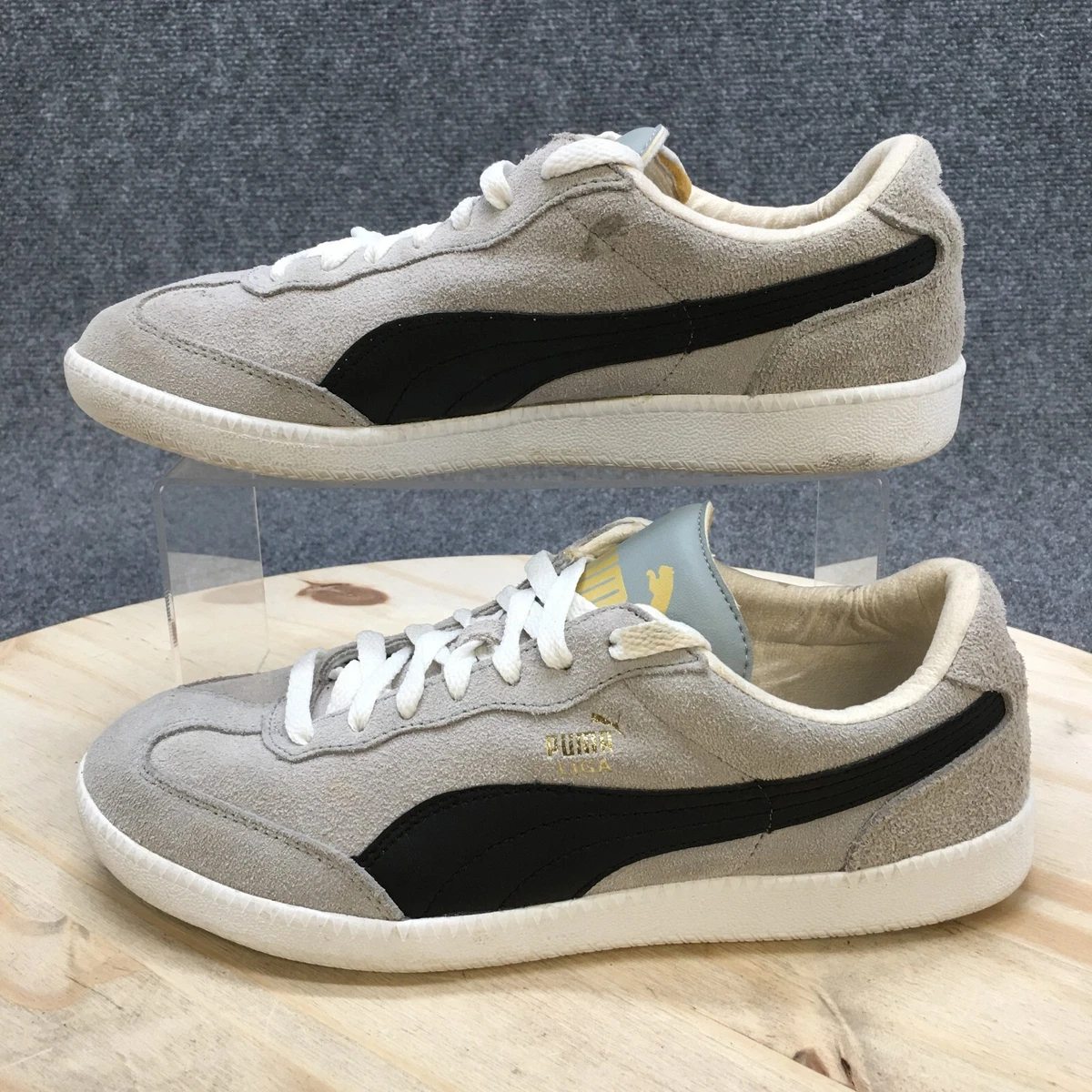 Puma Shoes Mens 8 Liga Sneakers Lace Up Flats 34146671 Gray Suede Casual  Comfort | eBay