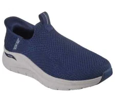 Skechers Shoes Men Arch Fit Slip Ins Slipon Navy Comfort Casual Hand Free 232900
