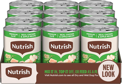 Nutrish Real Chicken & Apple Recipe Whole Health Blend Premium Paté Wet Dog Food