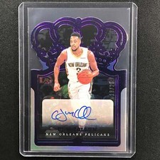 2021-22 Crown Royale Cj Mccollum Crown Autographs Die-cut Purple 13/25