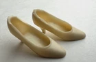 Vintage Barbie Francie Doll Squishy White Heels Shoes Japan 1960s, Ships Fast,