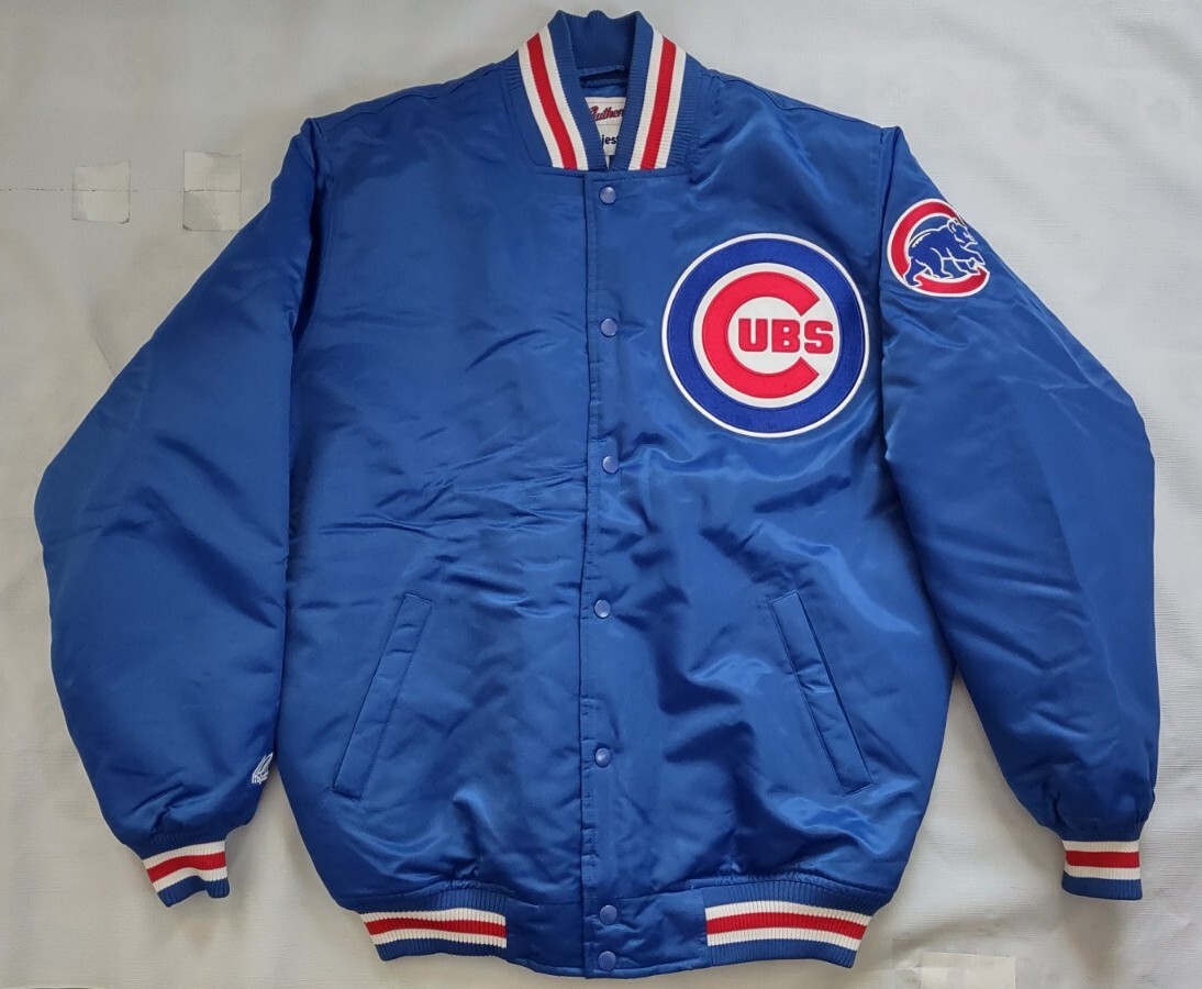 VINTAGE RARE MAJESTIC CHICAGO CUBS AUTHENTIC DUGOUT SATIN JACKET