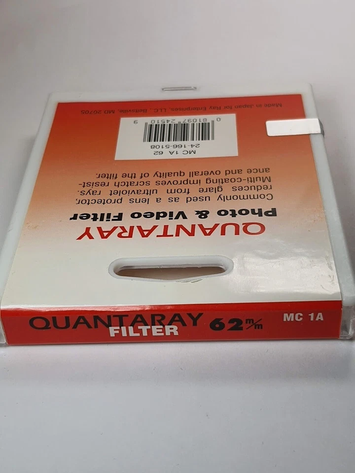 62mm Multi Coated Skylight 1A Glass Lens Filter Japan Genuine E-62 Quantaray MC - Image 3 of 4
