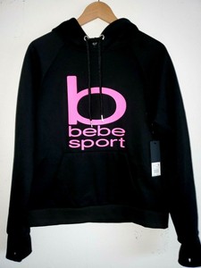 Bebe Sport Neon Logo Women S Hoodie Jacket Sz L New With s Ebay