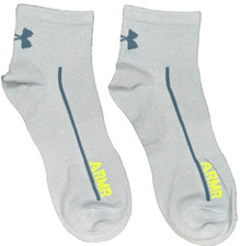 Under Armour Essential Quarter, Gray, Single Pack Socks Youth Size 4.5 - 7