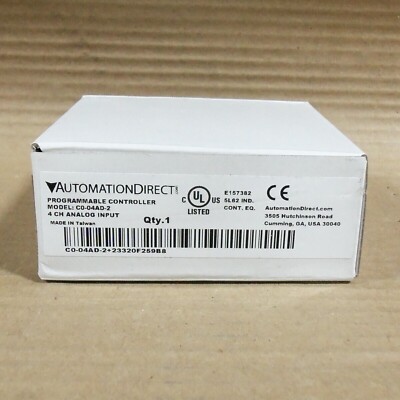 NEW AUTOMATION DIRECT C0-04AD-2  4-CH 4-CHANNEL CLICK ANALOG INPUT MODULE 24VDC