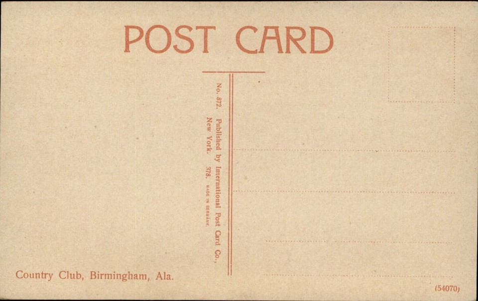 Birmingham Alabama Country Club Tudor style unused vintage postcard eBay
