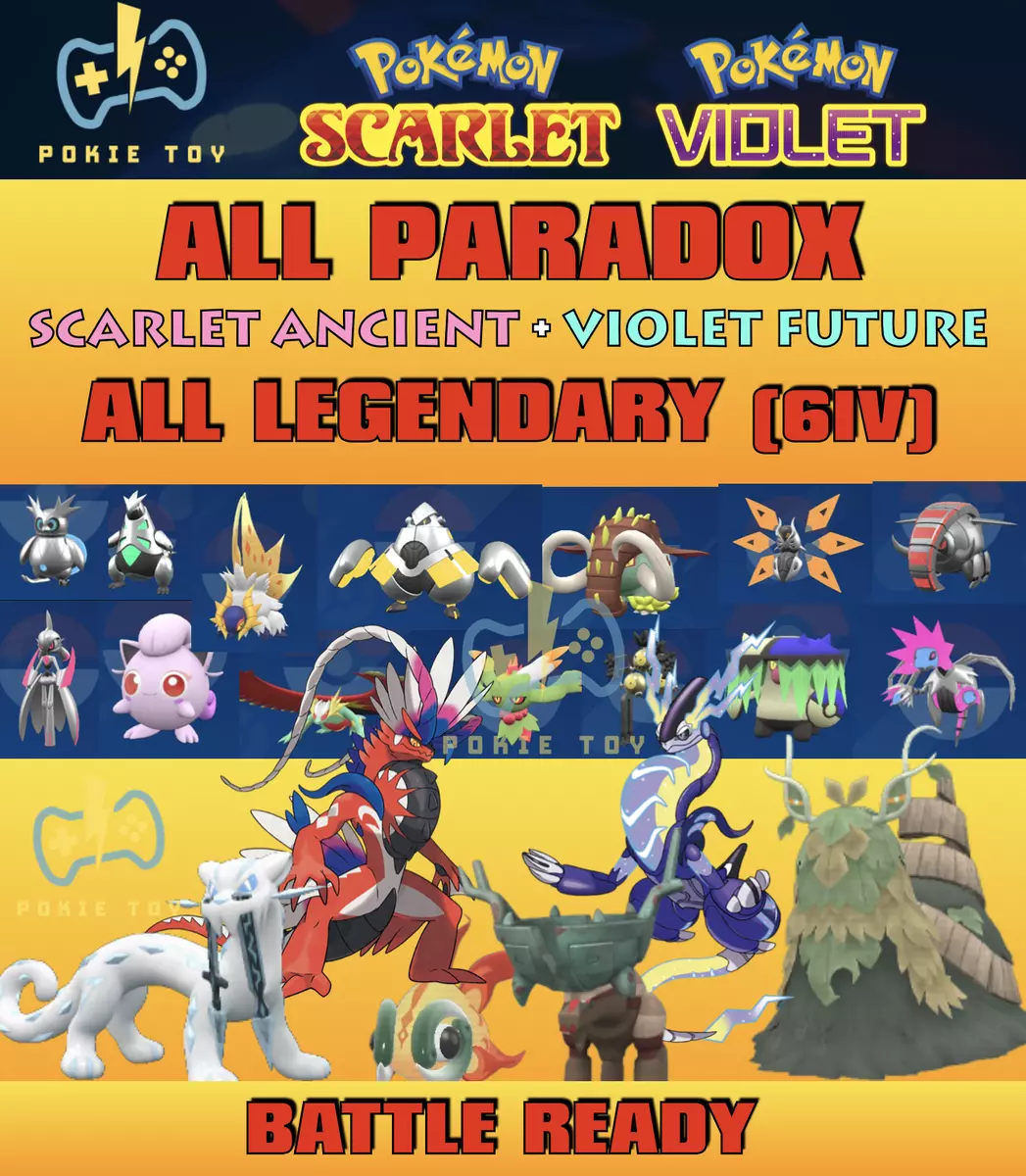 Pokemon Scarlet and Violet ✨Shiny 6IV Paradox Pokemon (ALL SCARLET  EXCLUSIVES)✨