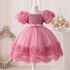 Girls Princess Sequins Dresses Kids Birthday Gown Children Wedding Party Frocks