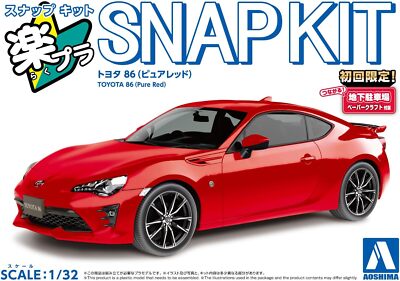 AOSHIMA 1/32 Toyota 86 Pure Red Snap Kit No.08-PR Plastic Model