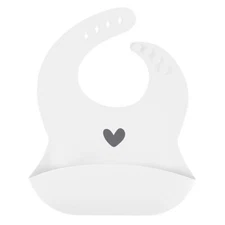Silicone Bib Food-Grade Heart Babies Toddlers Eating Feeding Bibs - Pack of 2