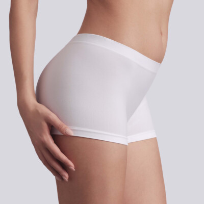 SCHÖNE WEICHE DAMEN BOXERSHORTS MIKROFASER TASCHE BAUMWOLLE 3 Stück ART 018 Made Italy