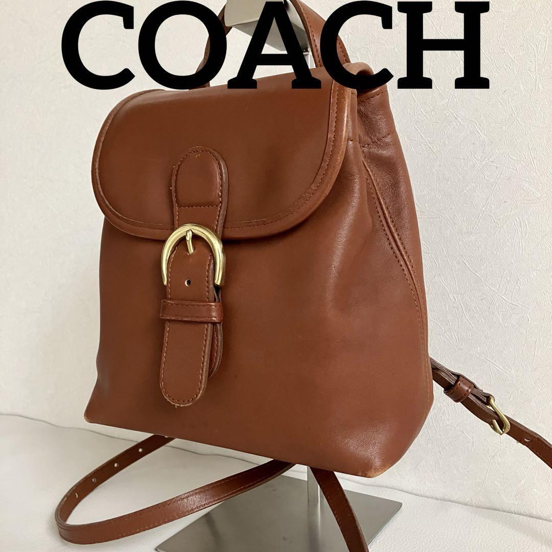 Old Coach 4152 Brown Leather 2WAY Mini Backpack Vintage from