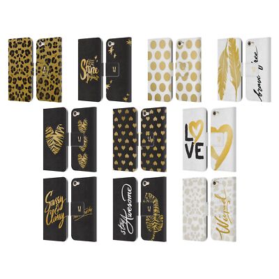 HEAD CASE DESIGNS GRAND AS GOLD LEATHER BOOK WALLET CASE FOR APPLE iPOD TOUCH