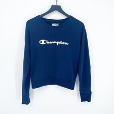 Champion Heritage Women  s S Crew Neck Sweatshirt with Taping Navy