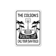 Custom Basketball Name Metal Sign