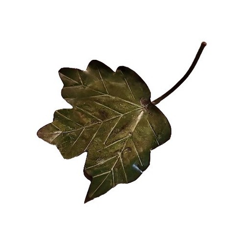 Plato de baratija de hoja de arce de metal decoración de otoño 6" W X 5" L - Imagen 2 de 8