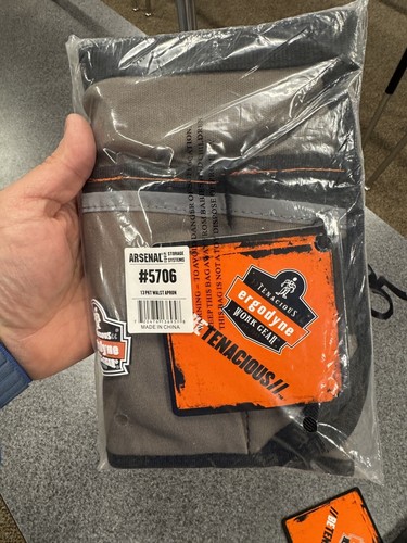 Ergodyne Arsenal 5706 Canvas Taille Werkzeug Schürze mit 13 Taschen, grau (d1) - Bild 18 von 19