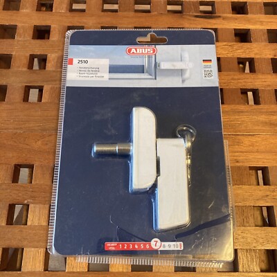 ABUS 2510 Fensterzusatzschloss weiß Originalverpackt,Security Level 7 Neu OVP