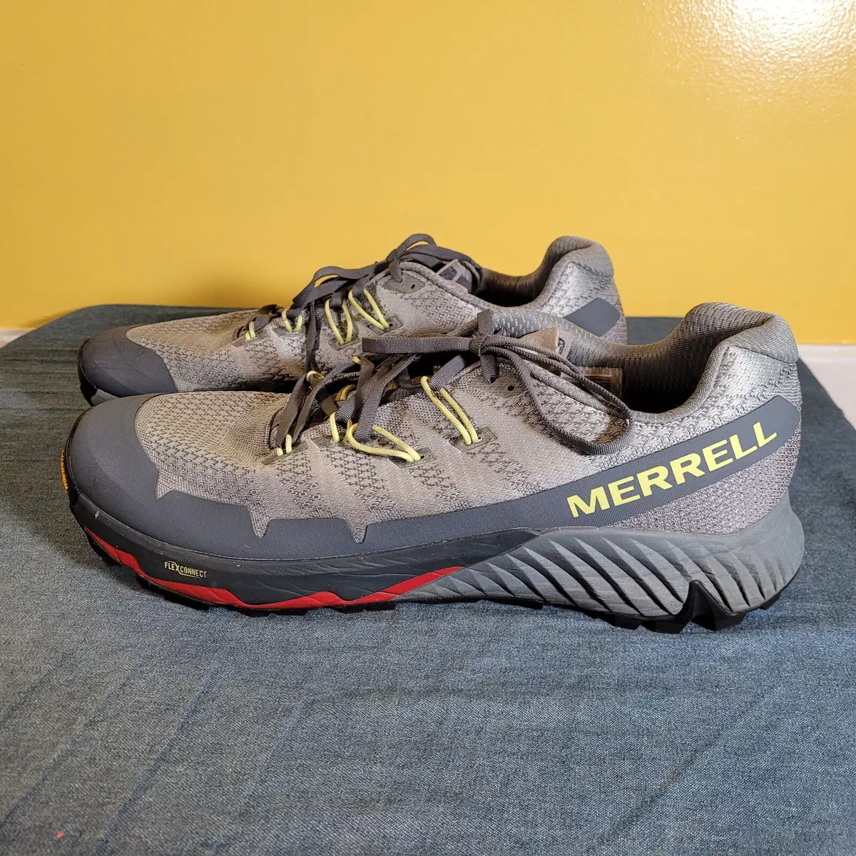 MERRELL Agility Peak Flex 3 Mens Trail Running Shoes Size 13 Grey Hiking J48895